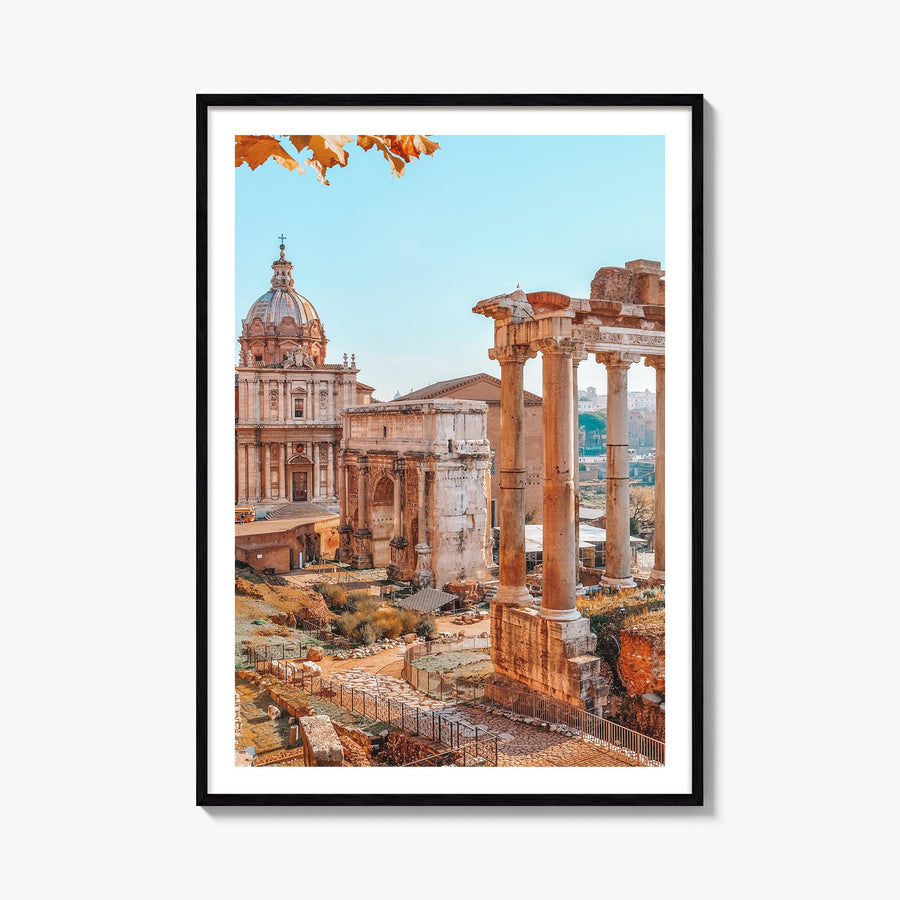 Rome no. 2 colorful photo poster of Italy – vertical wall art, unframed print shown in interior mockup