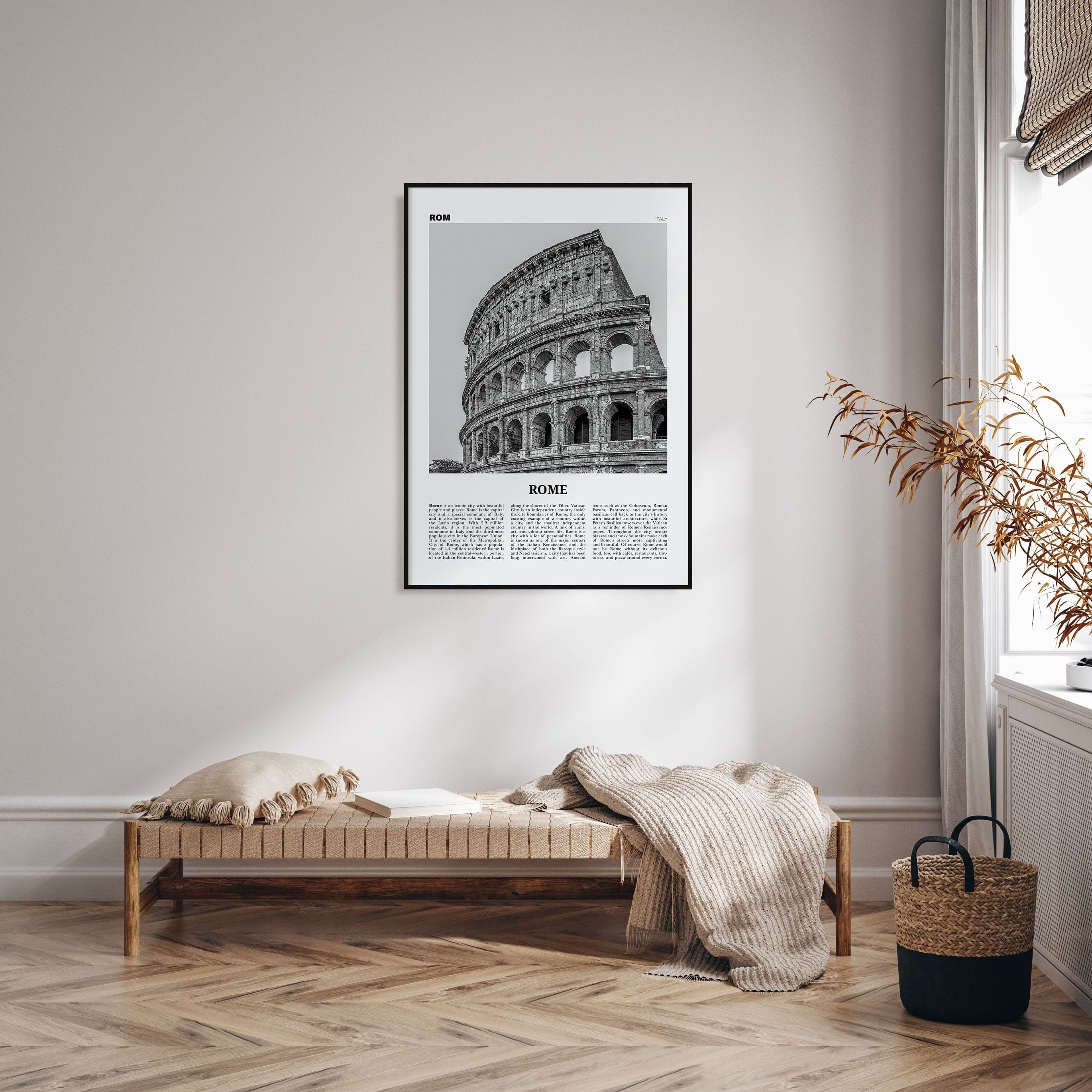 Rome No 2 Poster Nbourhood Travel B&W Poster