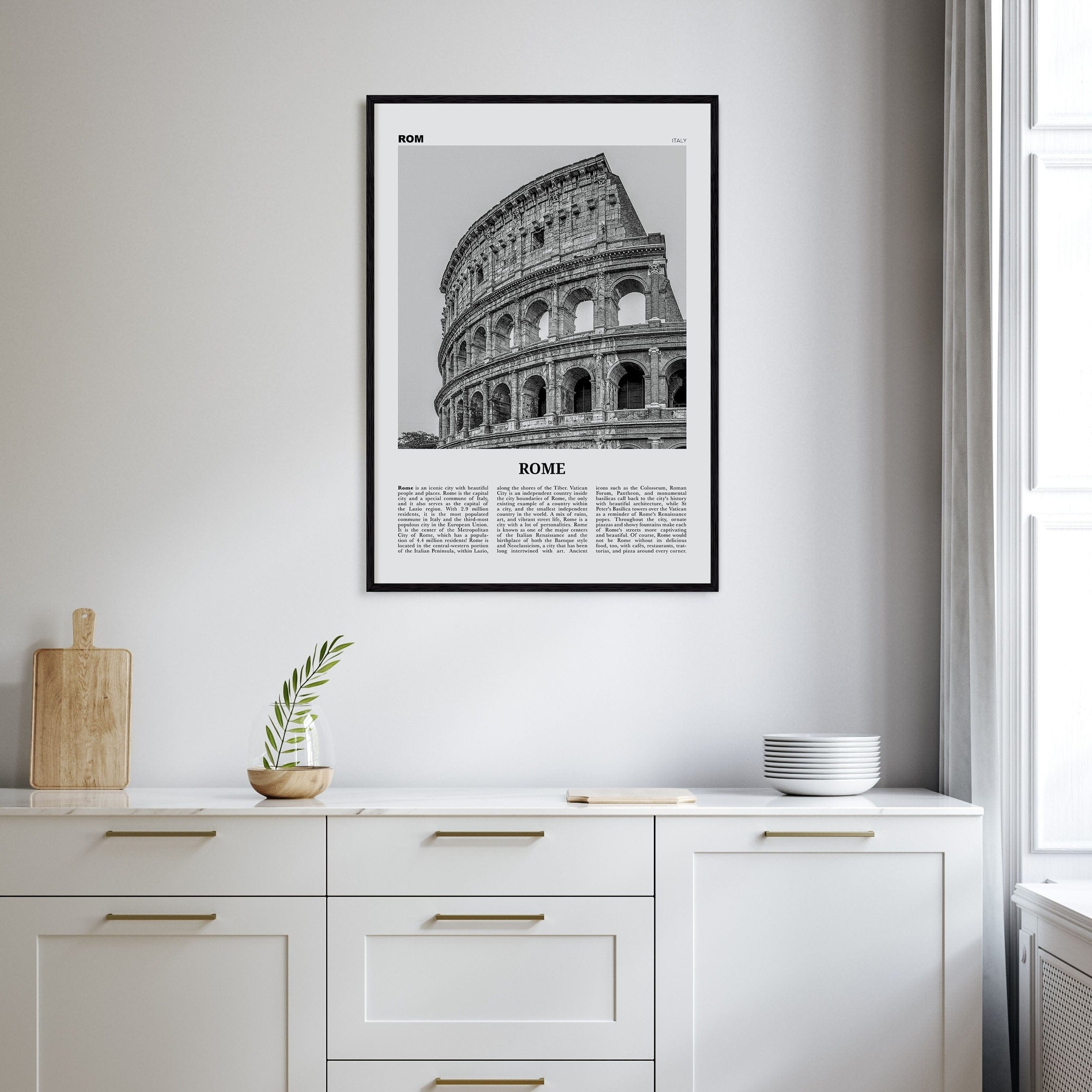 Rome No 2 Poster Nbourhood Travel B&W Poster