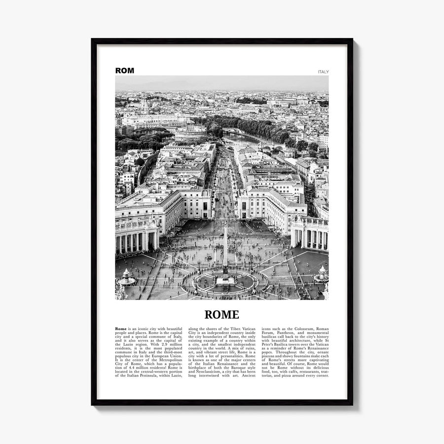 Rome Newspaper No 3 Poster, framed poster mockup