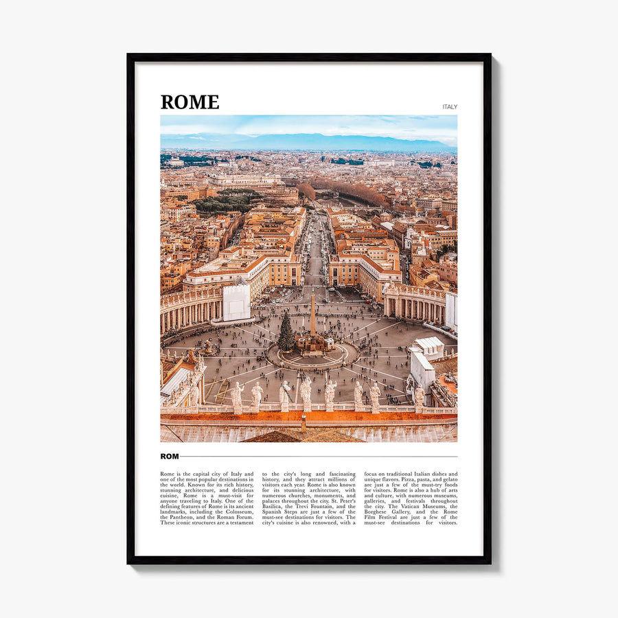 Rome Travel Poster, framed poster mockup