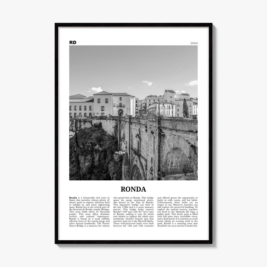 Ronda Newspaper Poster, framed poster mockup