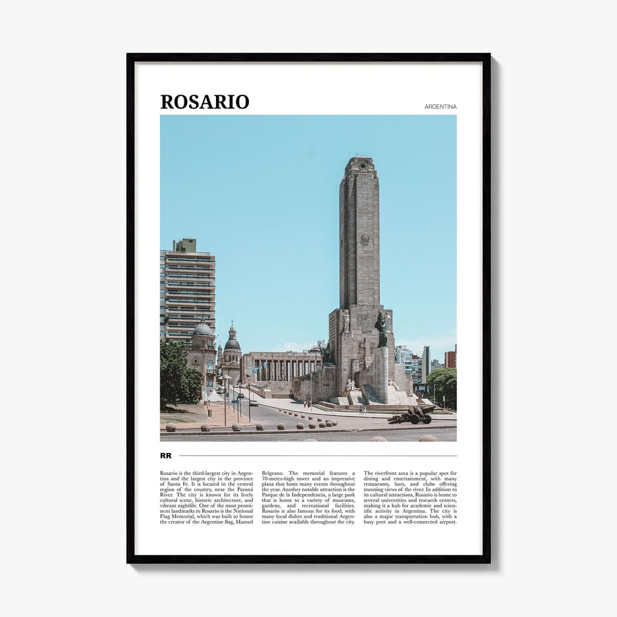 Rosario Travel Poster, framed poster mockup