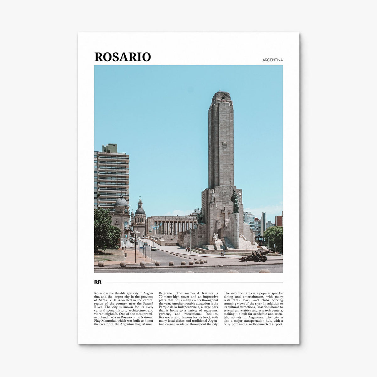 Rosario Travel Poster, print only (unframed)