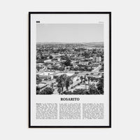 Rosarito Poster Black Wood / 8x12 in Nbourhood Travel B&W Poster