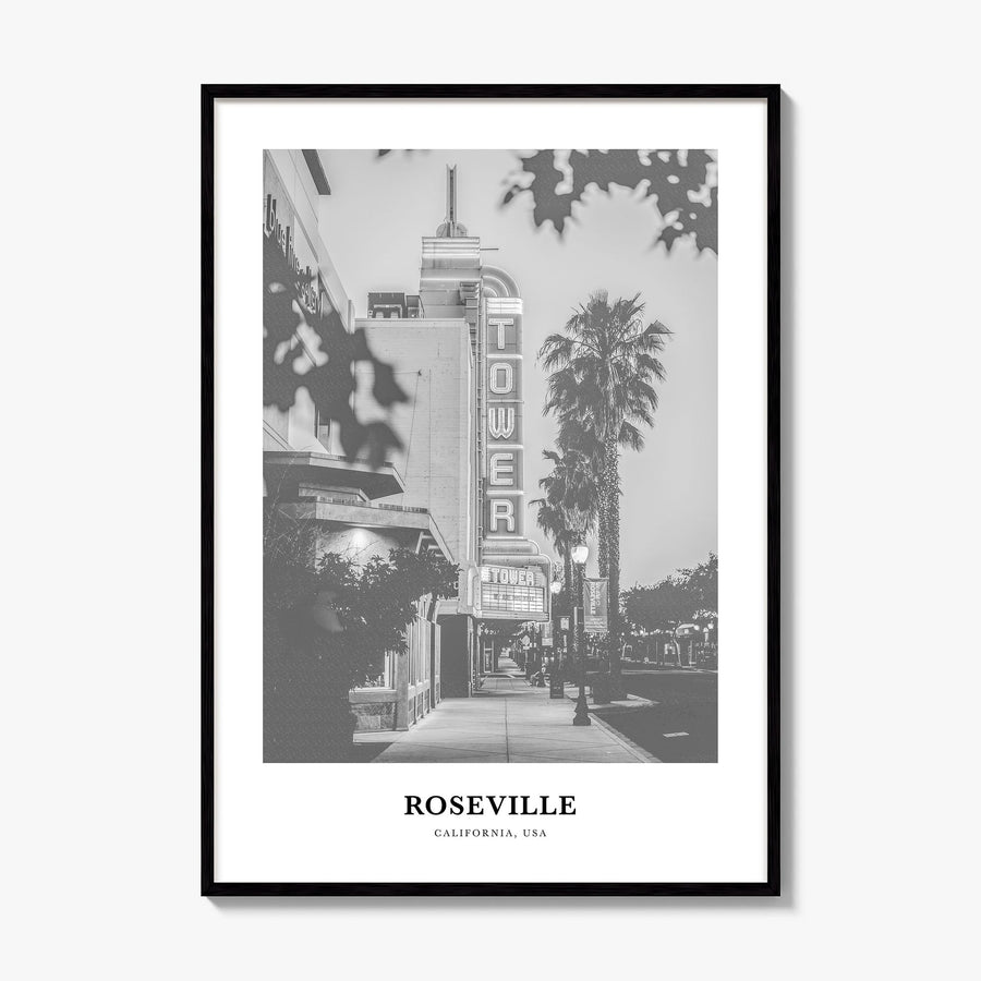 Roseville Classic Poster, framed poster mockup