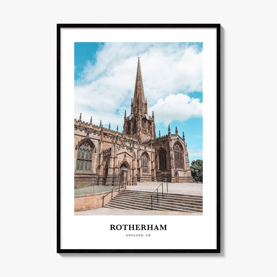 Rotherham Classic Poster, framed poster mockup