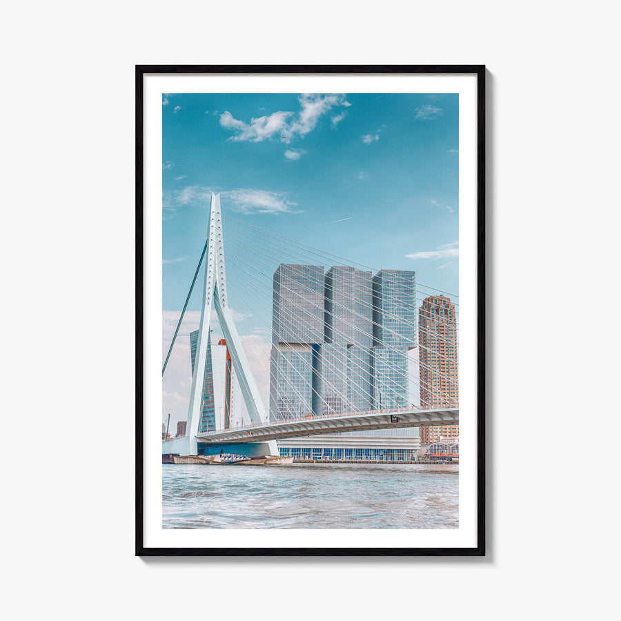 Rotterdam colorful photo poster of Netherlands – vertical wall art, unframed print shown in interior mockup