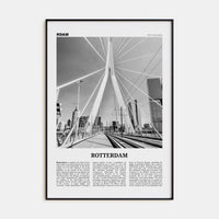 Rotterdam No 1 Poster Black Metal / 8x12 in Nbourhood Travel B&W Poster