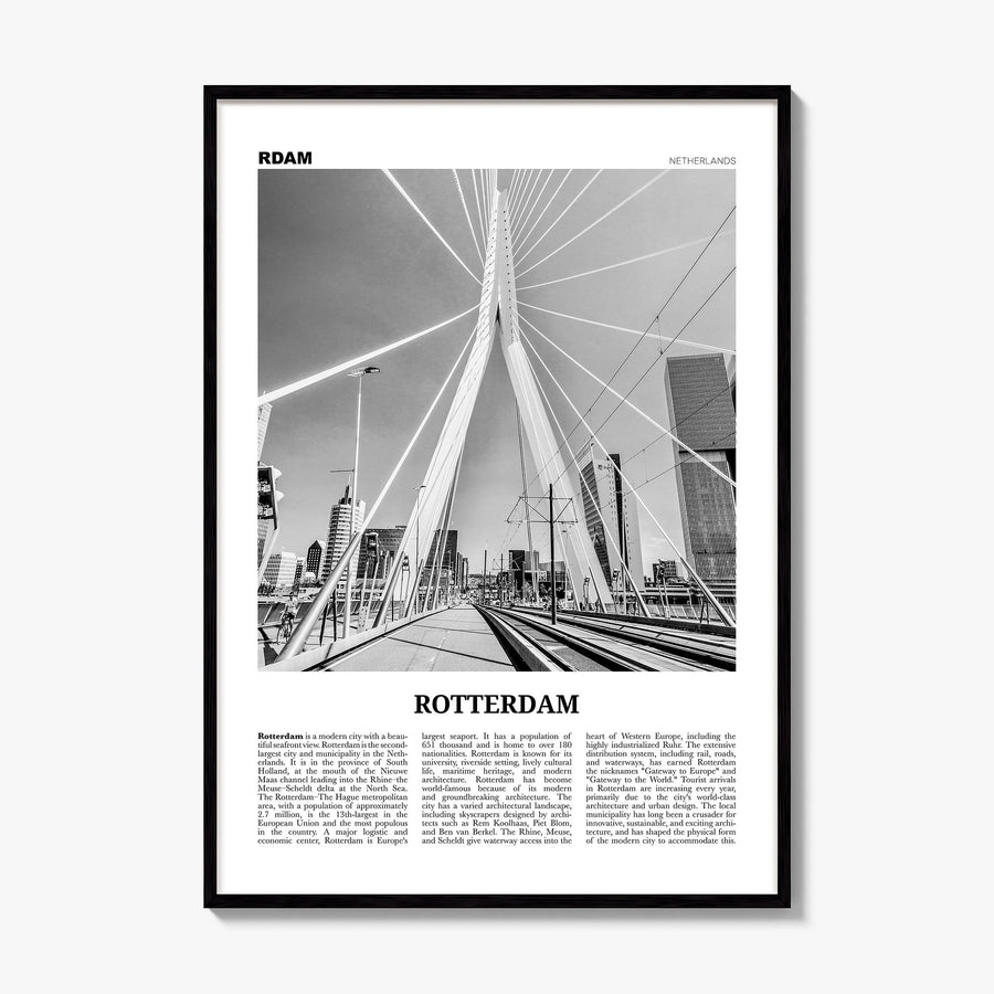 Rotterdam Newspaper No 1 Poster, framed poster mockup