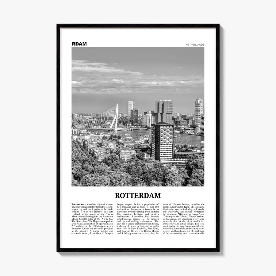 Rotterdam Newspaper No 2 Poster, framed poster mockup