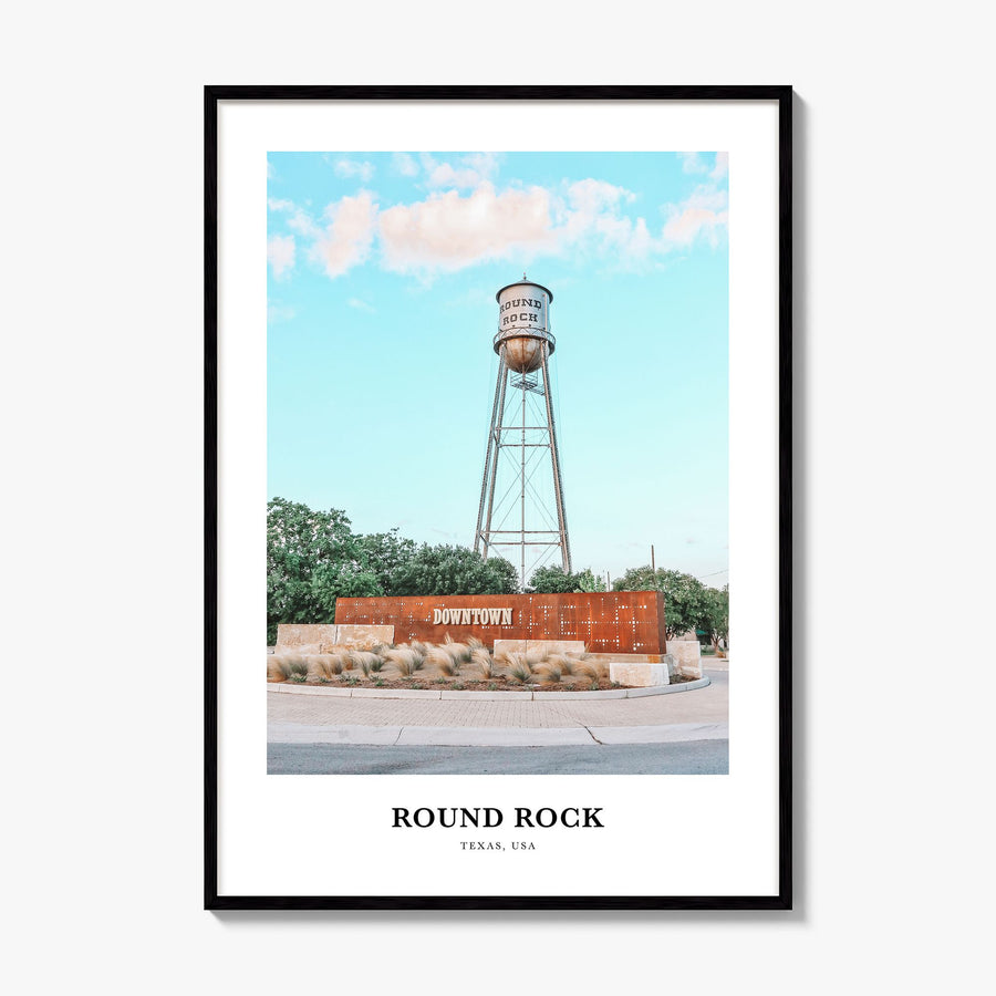 Round Rock Classic Poster, framed poster mockup