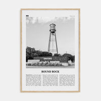 Round Rock Poster Natural Wood / 8x12 in Nbourhood Travel B&W Poster