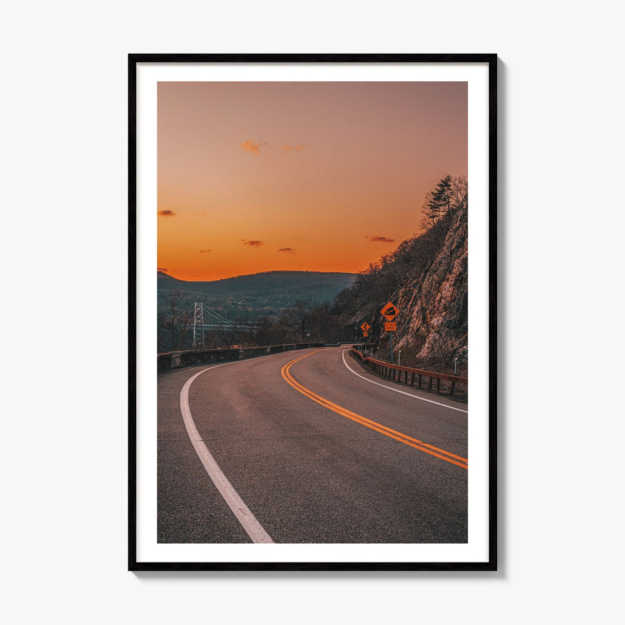 Route 202 Photo Poster, framed poster mockup, white border