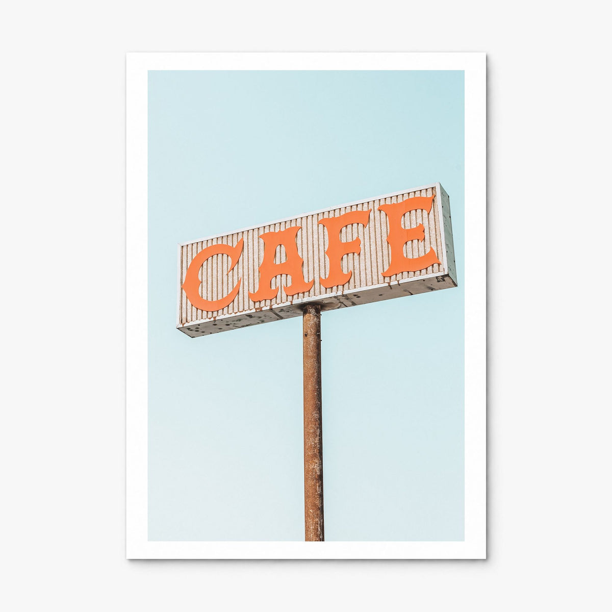 Route 66 Cafe Photo Poster, print only (unframed), white border