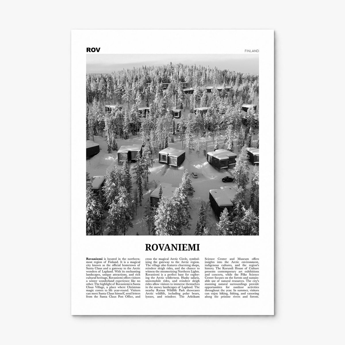 Rovaniemi Newspaper Poster, print only (unframed)