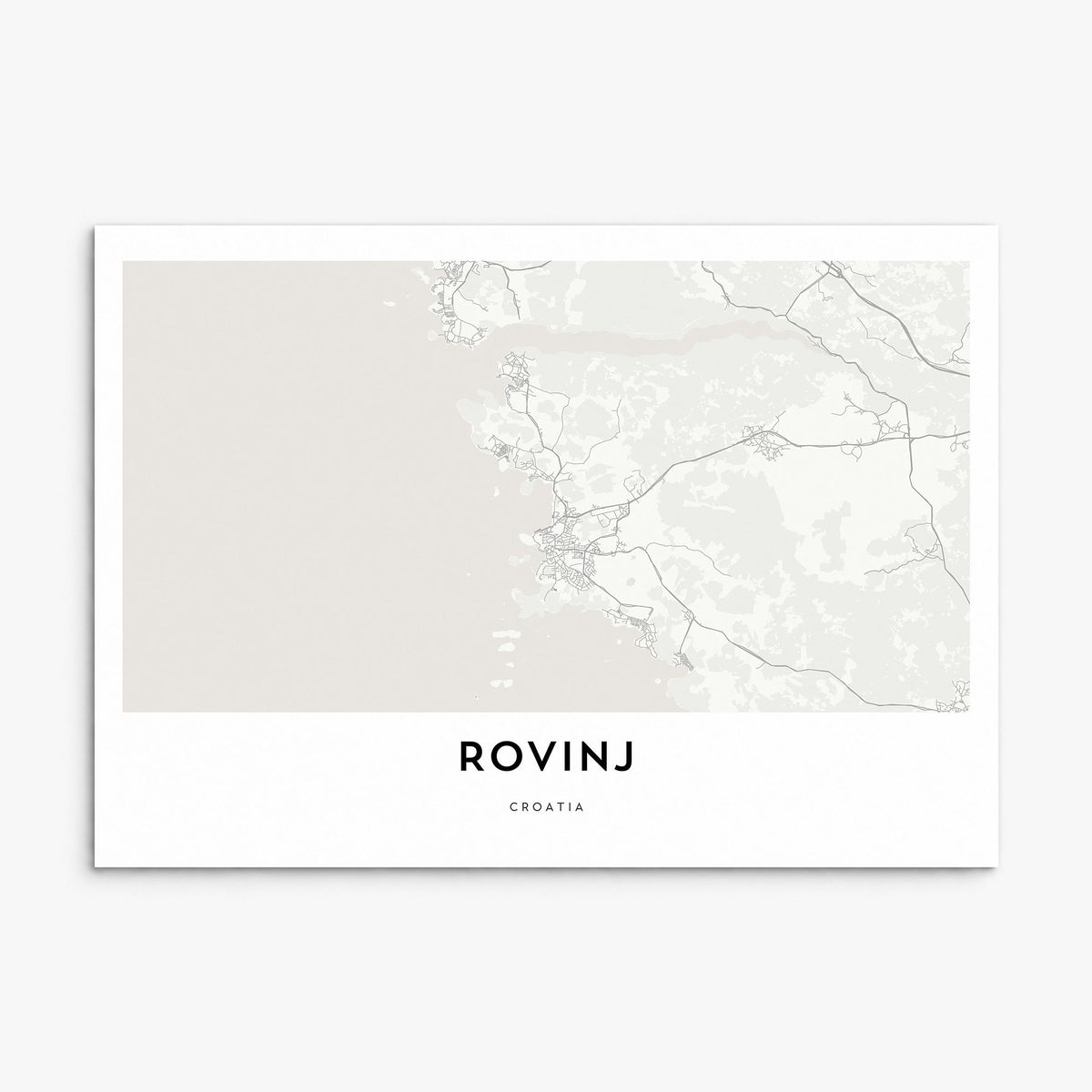 Rovinj Map Poster, print only (unframed)