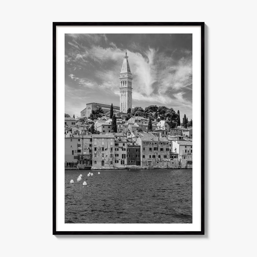 Rovinj Photo Poster, framed poster mockup, white border