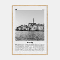 Rovinj Poster Natural Wood / 8x12 in Nbourhood Travel B&W Poster