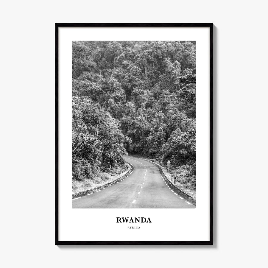 Rwanda Classic Poster, framed poster mockup