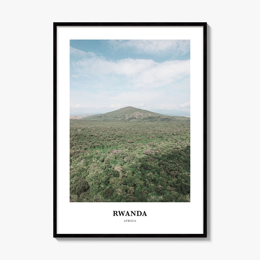 Rwanda Classic Poster, framed poster mockup