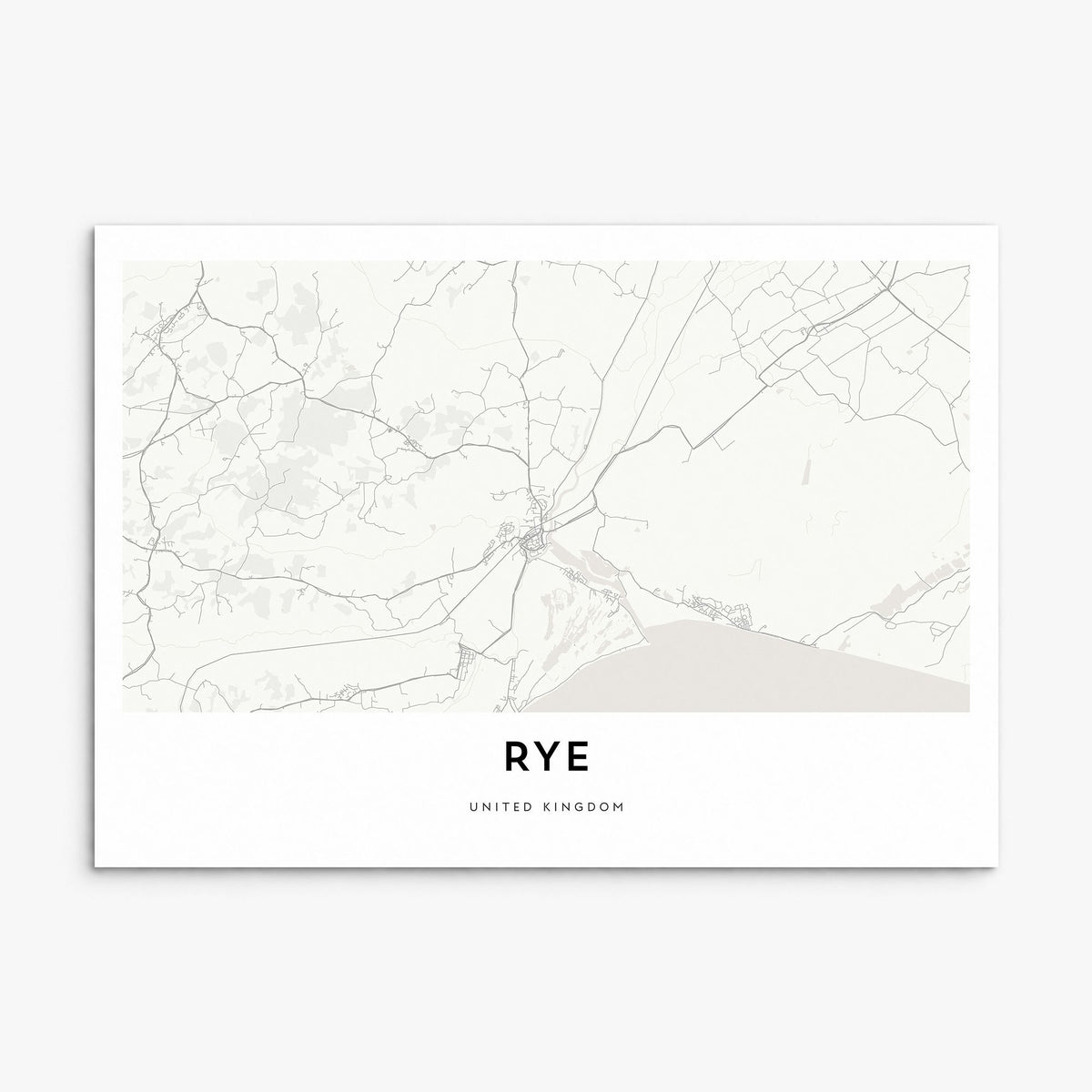 Rye Map Poster, print only (unframed)