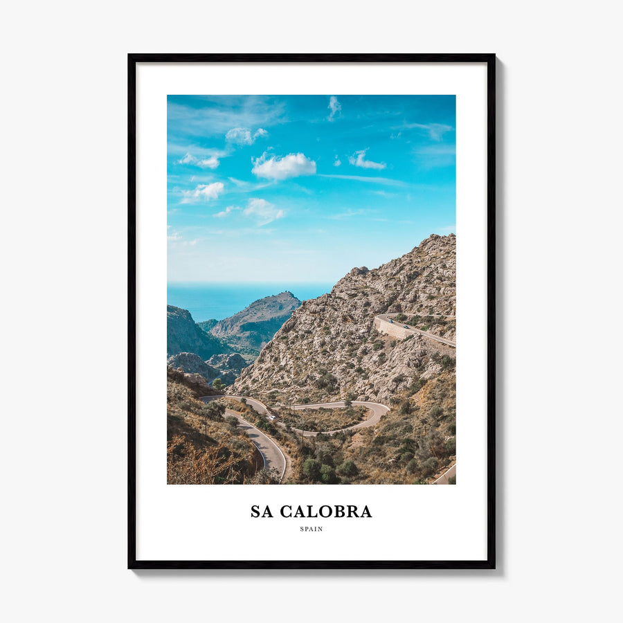 Sa Calobra Classic Poster, framed poster mockup