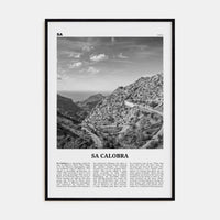 Sa Calobra Poster Black Wood / 8x12 in Nbourhood Travel B&W Poster