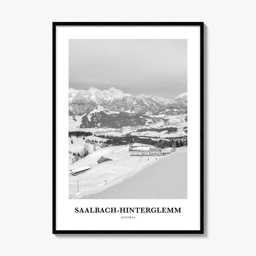 Saalbach-Hinterglemm Classic Poster, framed poster mockup