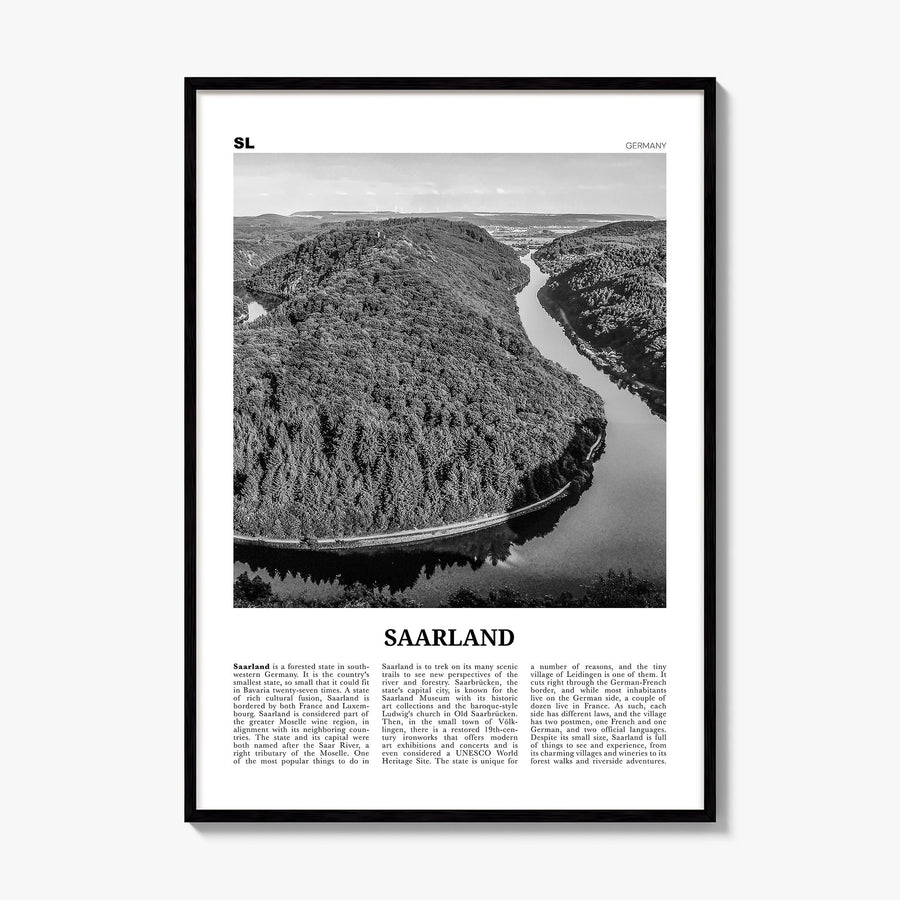 Saarland Newspaper Poster, framed poster mockup