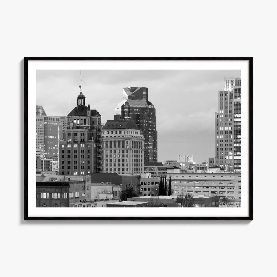 Sacramento Photo Poster, framed poster mockup, white border