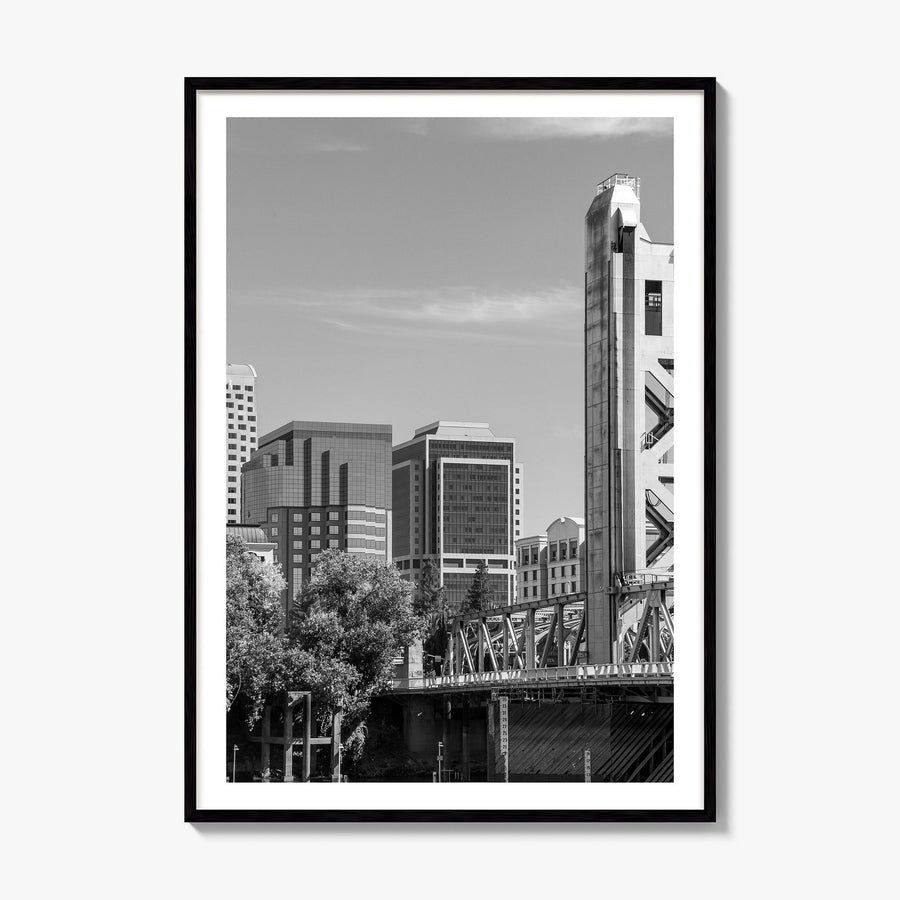 Sacramento Photo Poster, framed poster mockup, white border