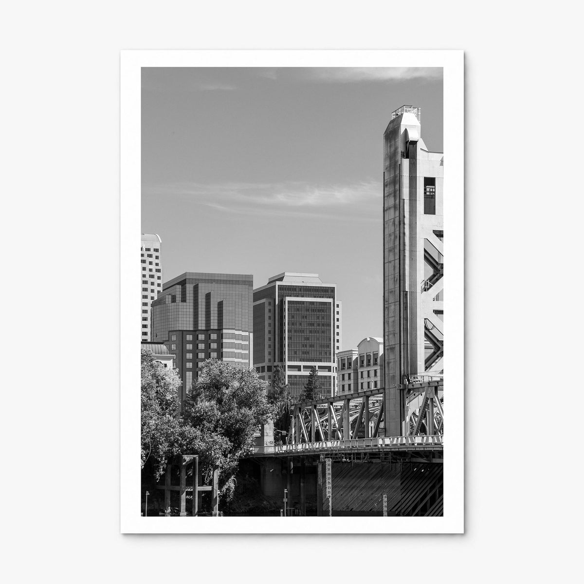 Sacramento Photo Poster, print only (unframed), white border
