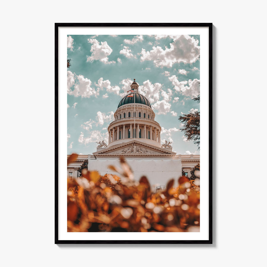 Sacramento Photo No 3 Poster, framed poster mockup, white border