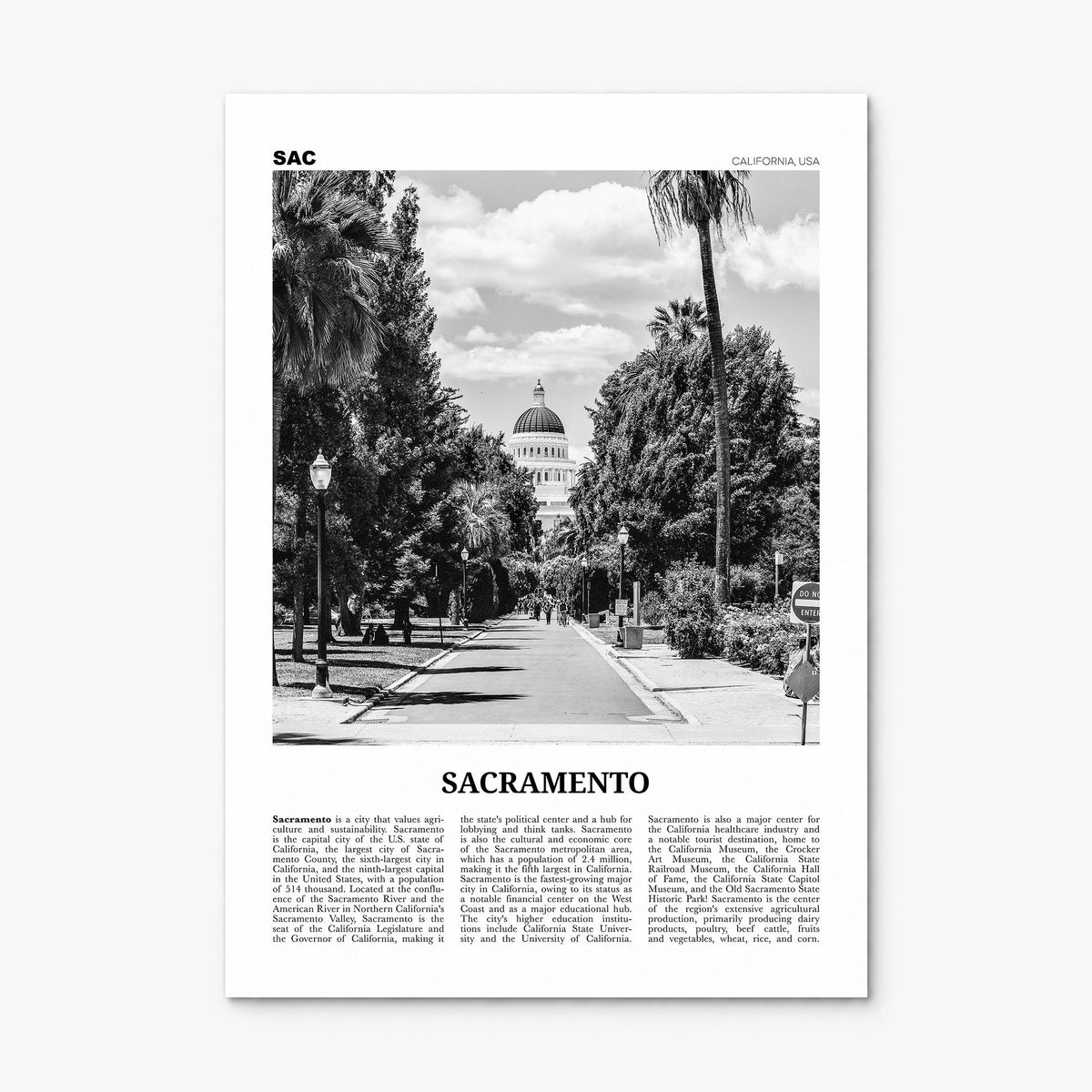 Sacramento Newspaper No 1 Poster, print only (unframed)