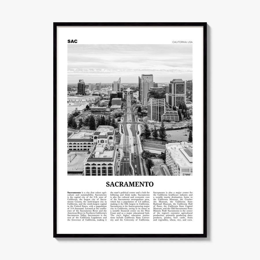 Sacramento Newspaper No 3 Poster, framed poster mockup
