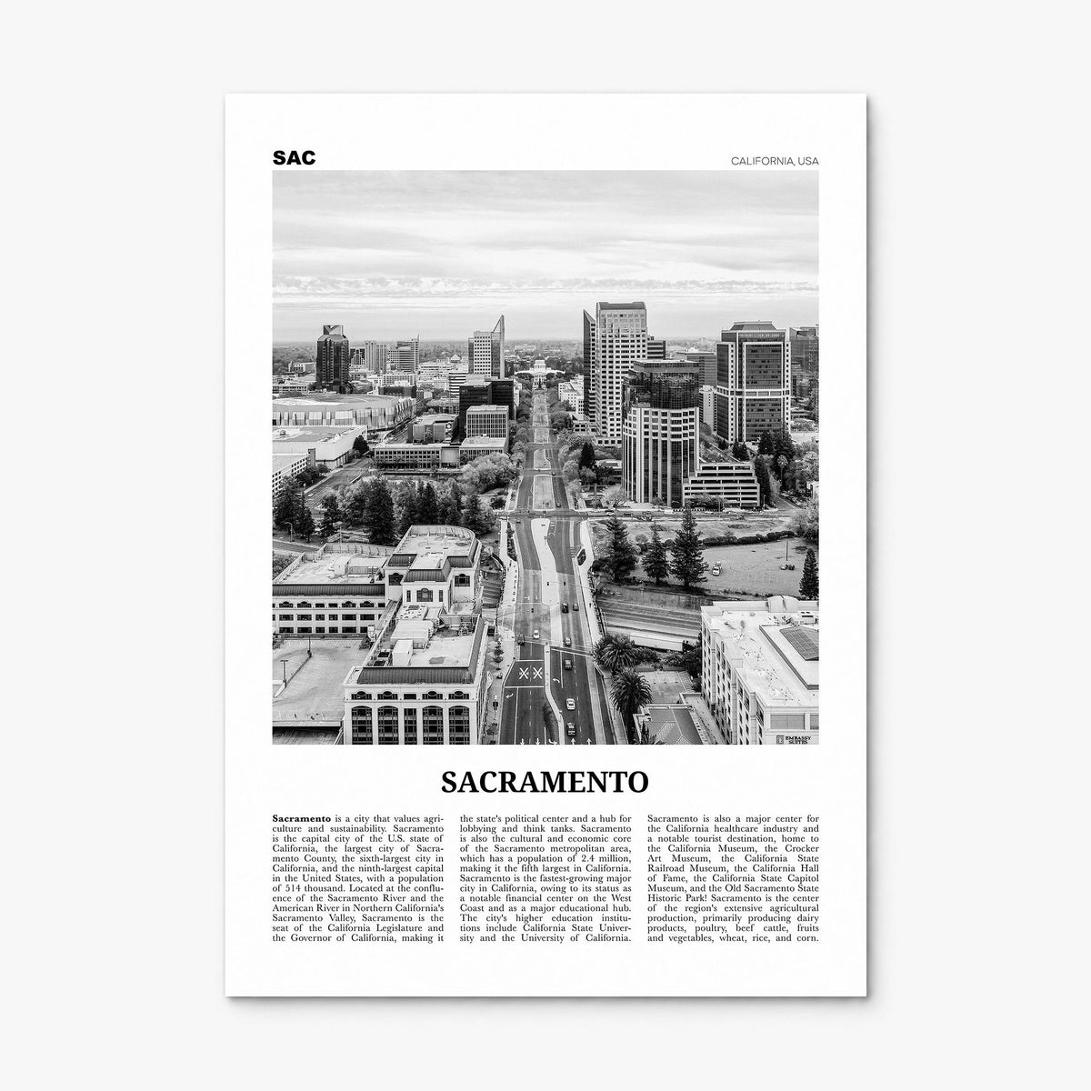 Sacramento Newspaper No 3 Poster, print only (unframed)