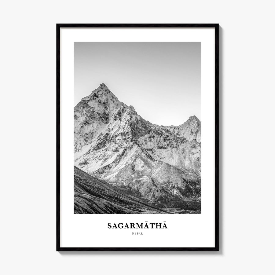 Sagarmatha National Park Classic Poster, framed poster mockup