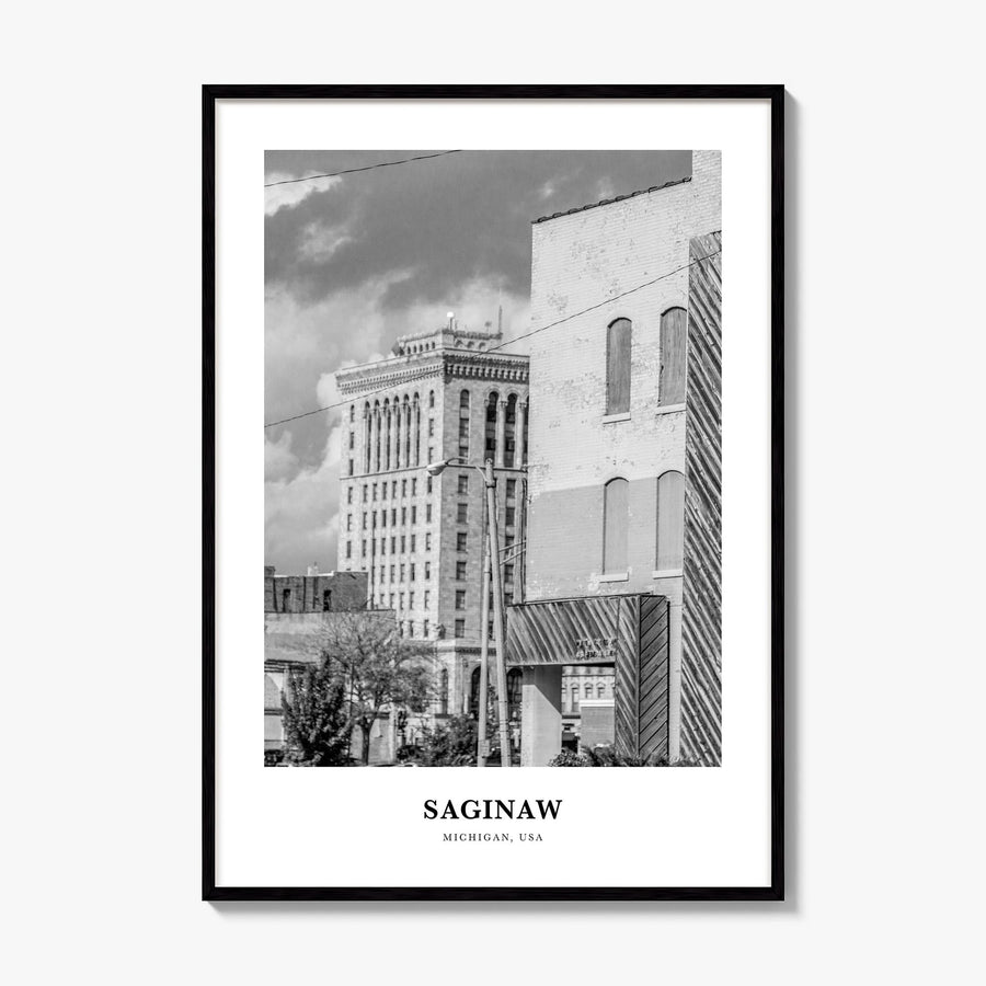 Saginaw Classic Poster, framed poster mockup