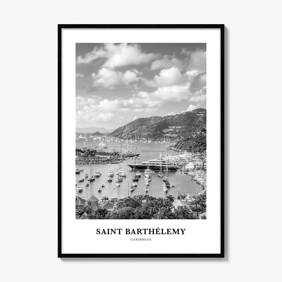 Saint Barthélemy Classic Poster, framed poster mockup