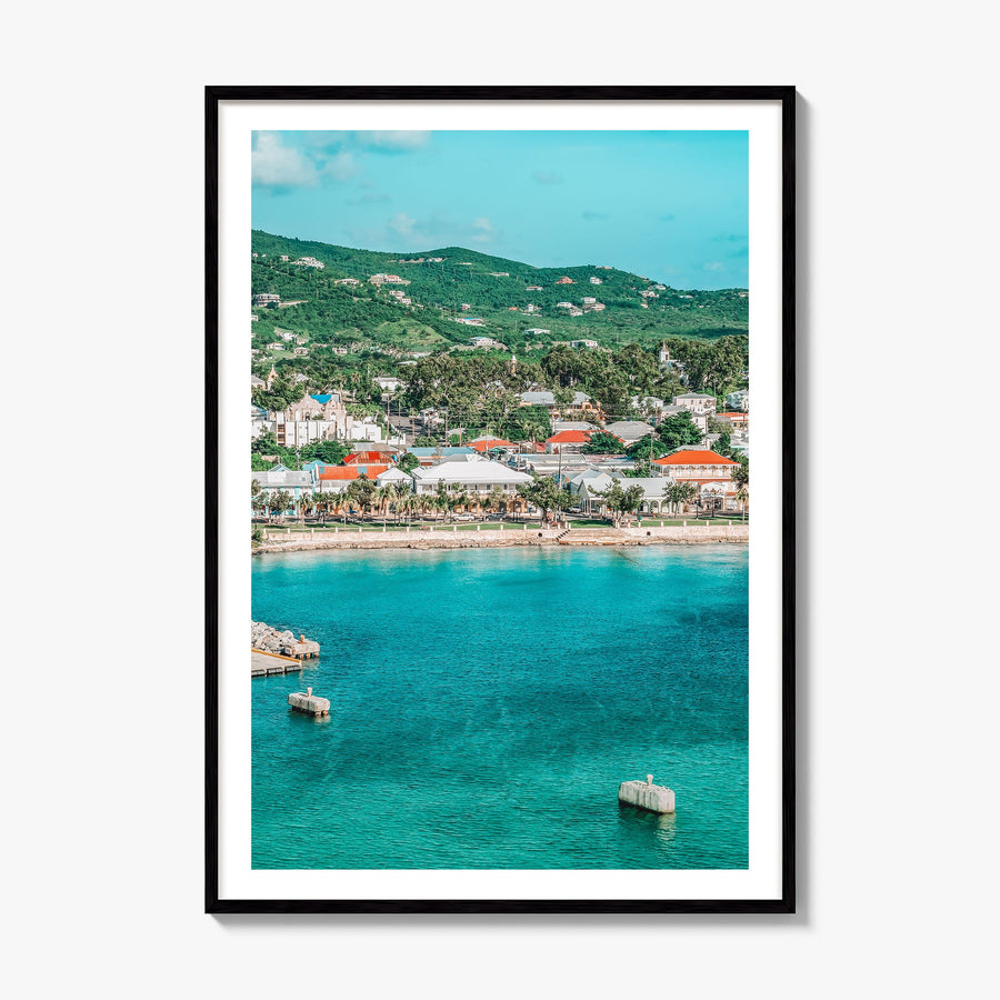 Saint Croix Photo Poster, framed poster mockup, white border