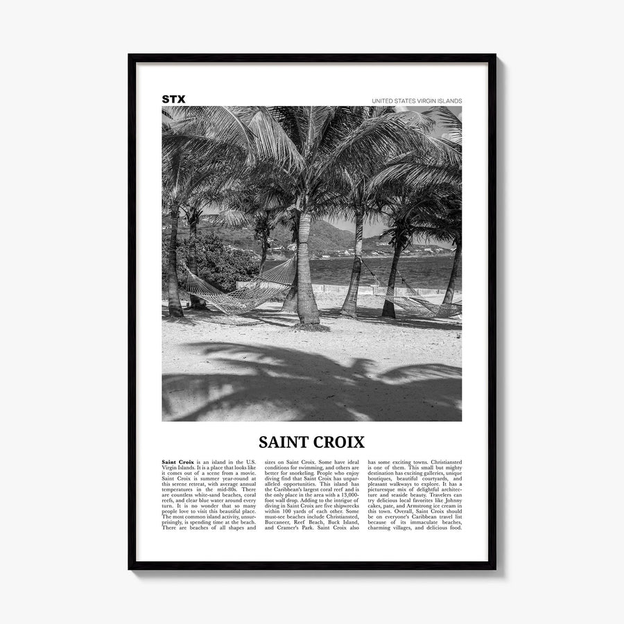 Saint Croix Newspaper Poster, framed poster mockup