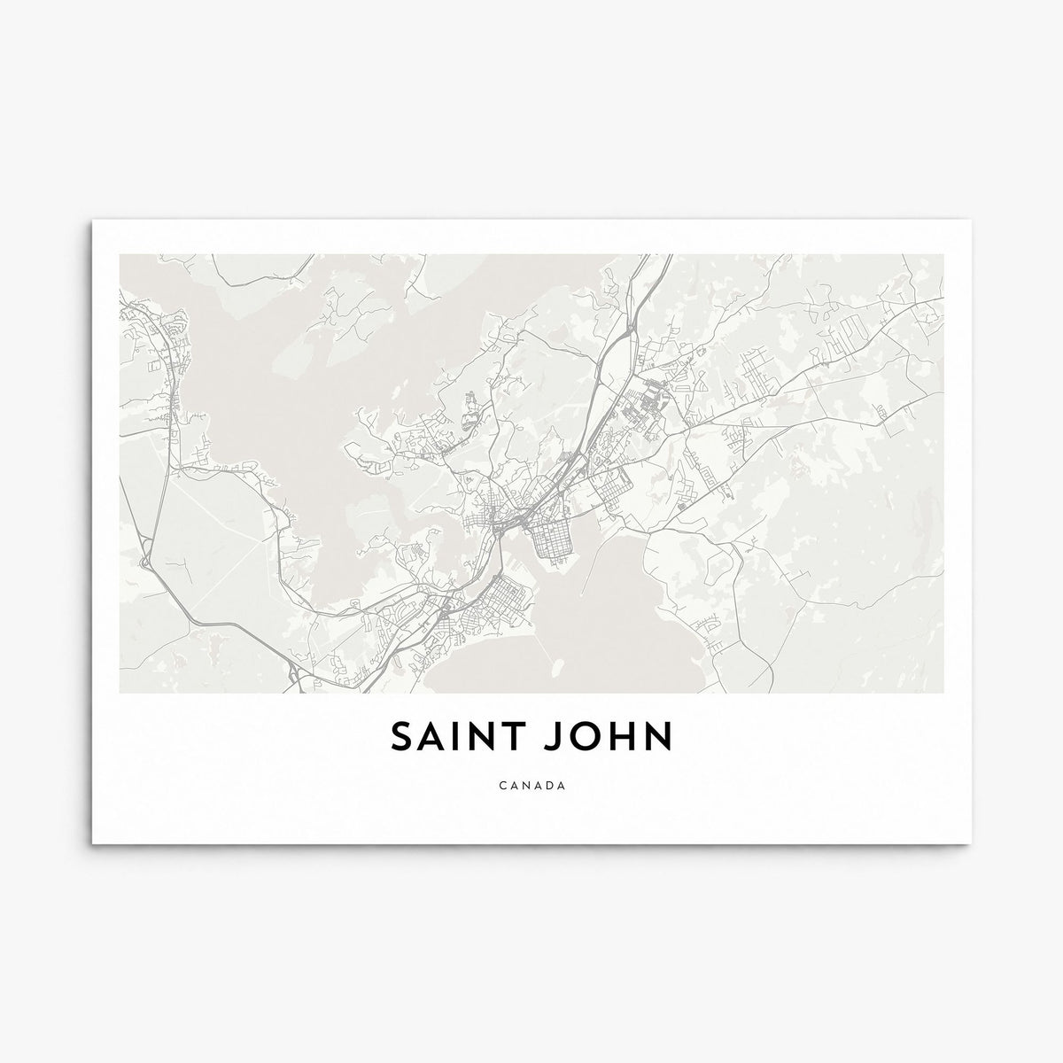 Saint John Map Poster, print only (unframed)