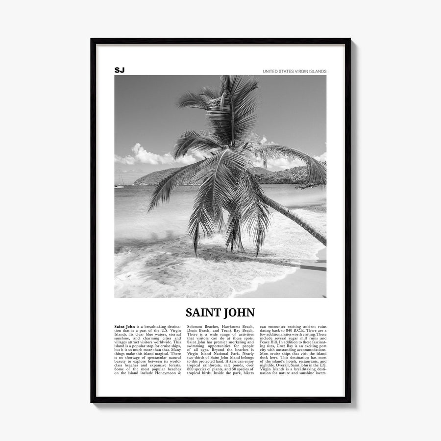 Saint John Newspaper Poster, framed poster mockup