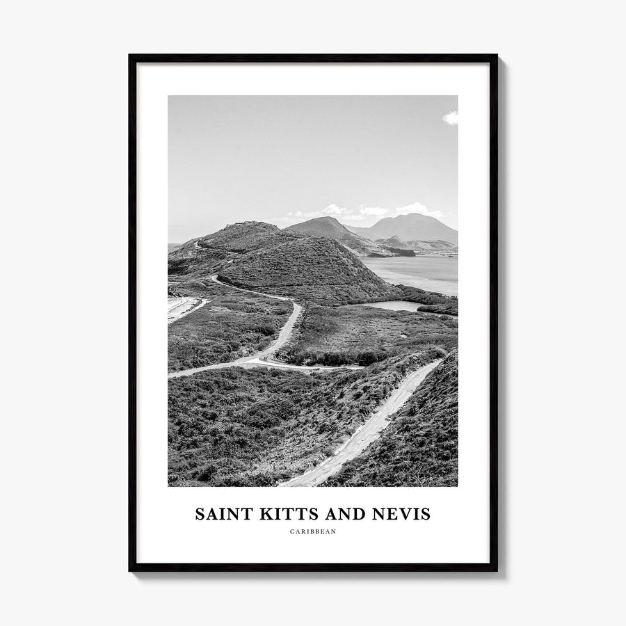 Saint Kitts and Nevis Classic Poster, framed poster mockup