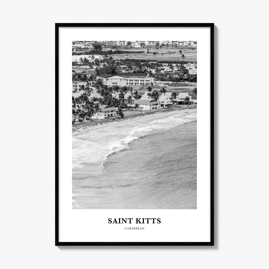Saint Kitts Classic Poster, framed poster mockup