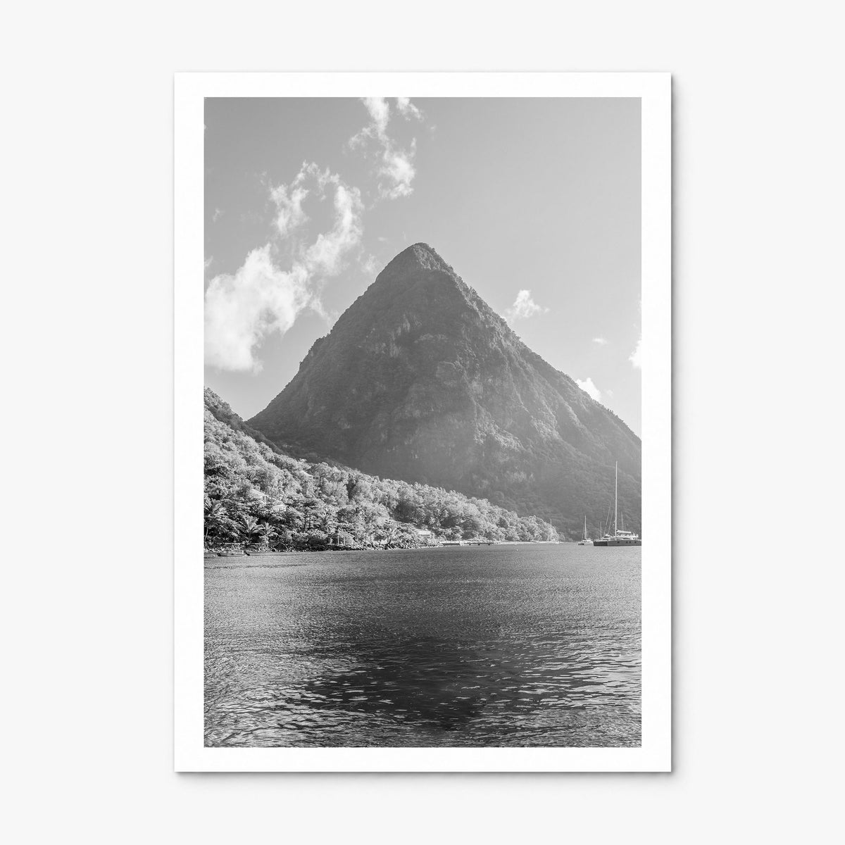 Saint Lucia Photo Poster, print only (unframed), white border