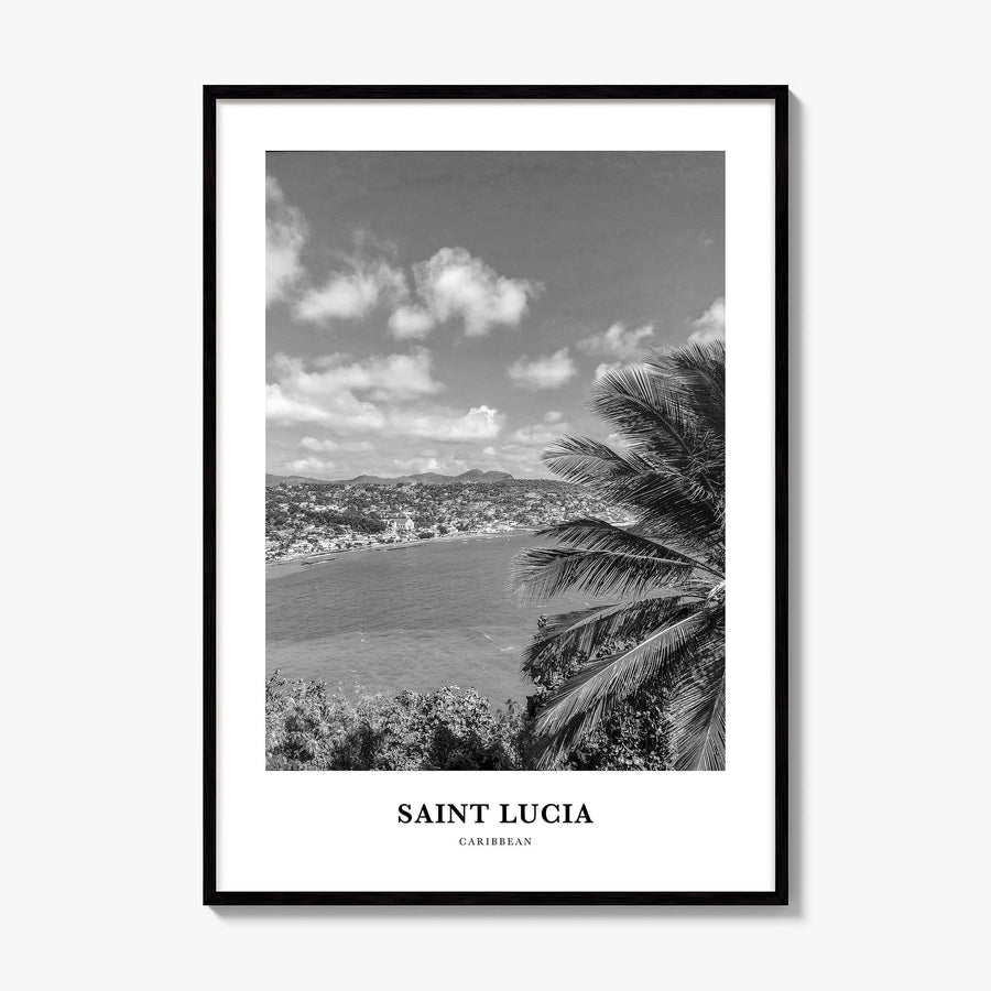 Saint Lucia Classic Poster, framed poster mockup
