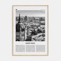 Saint Paul Poster Natural Wood / 8x12 in Nbourhood Travel B&W Poster