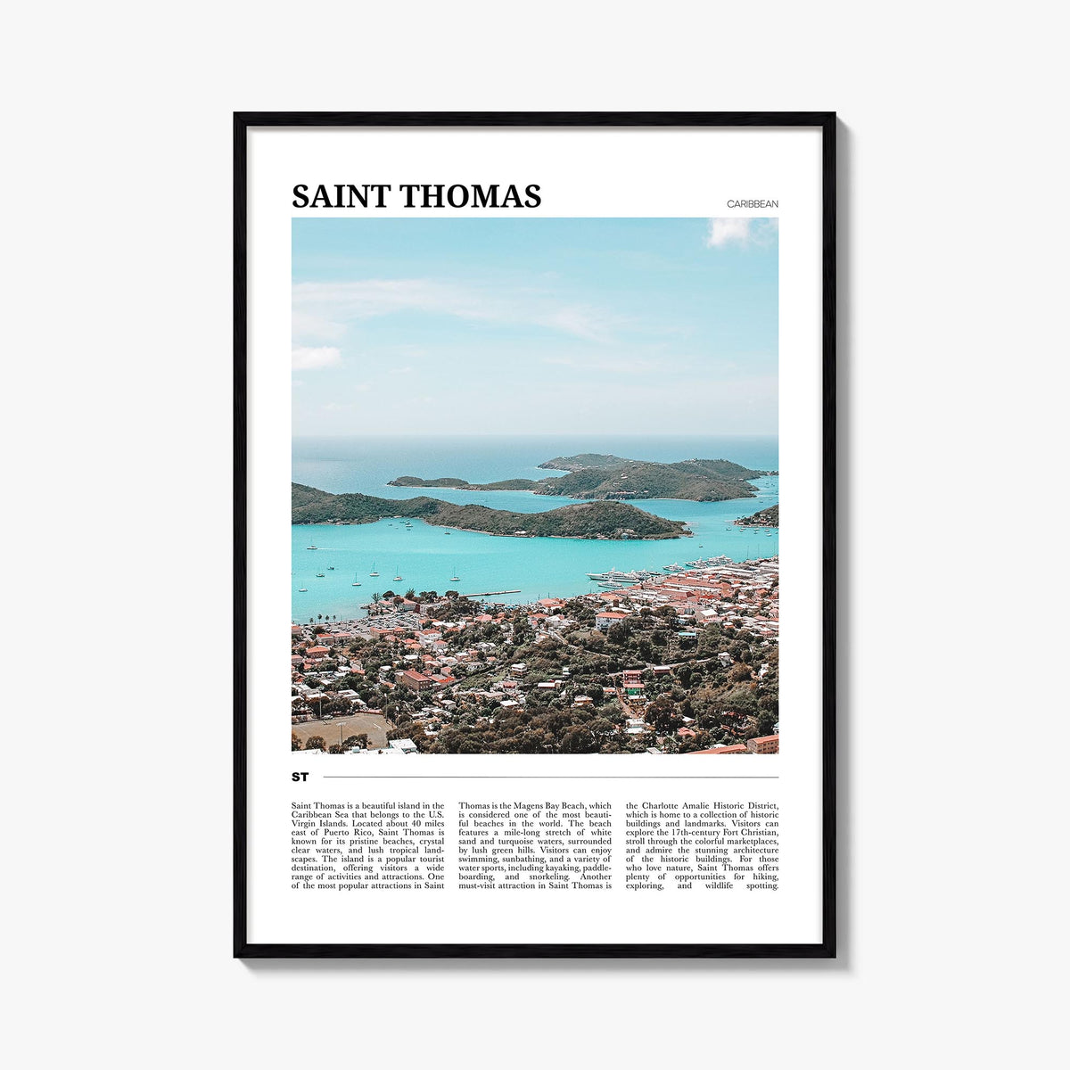 Saint Thomas Travel Poster